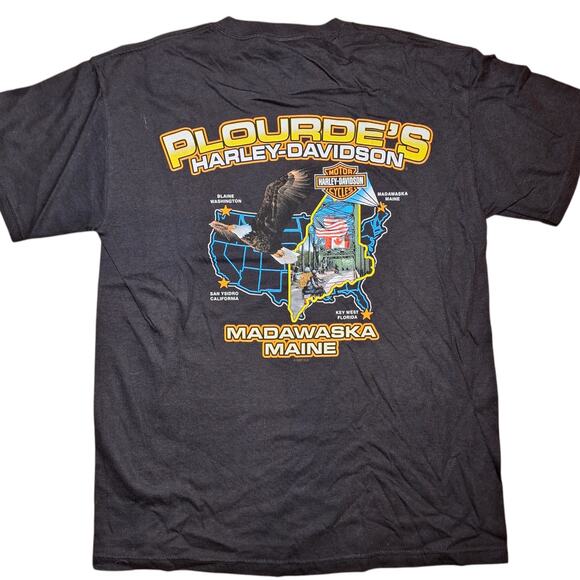 Harley davidson NEW vintage deadstock 2007 motorcycle graphic print front & back - Picture 2 of 5